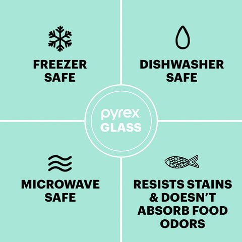 Pyrex lids on top-rack dishwasher showing easy-clean convenience benefit
