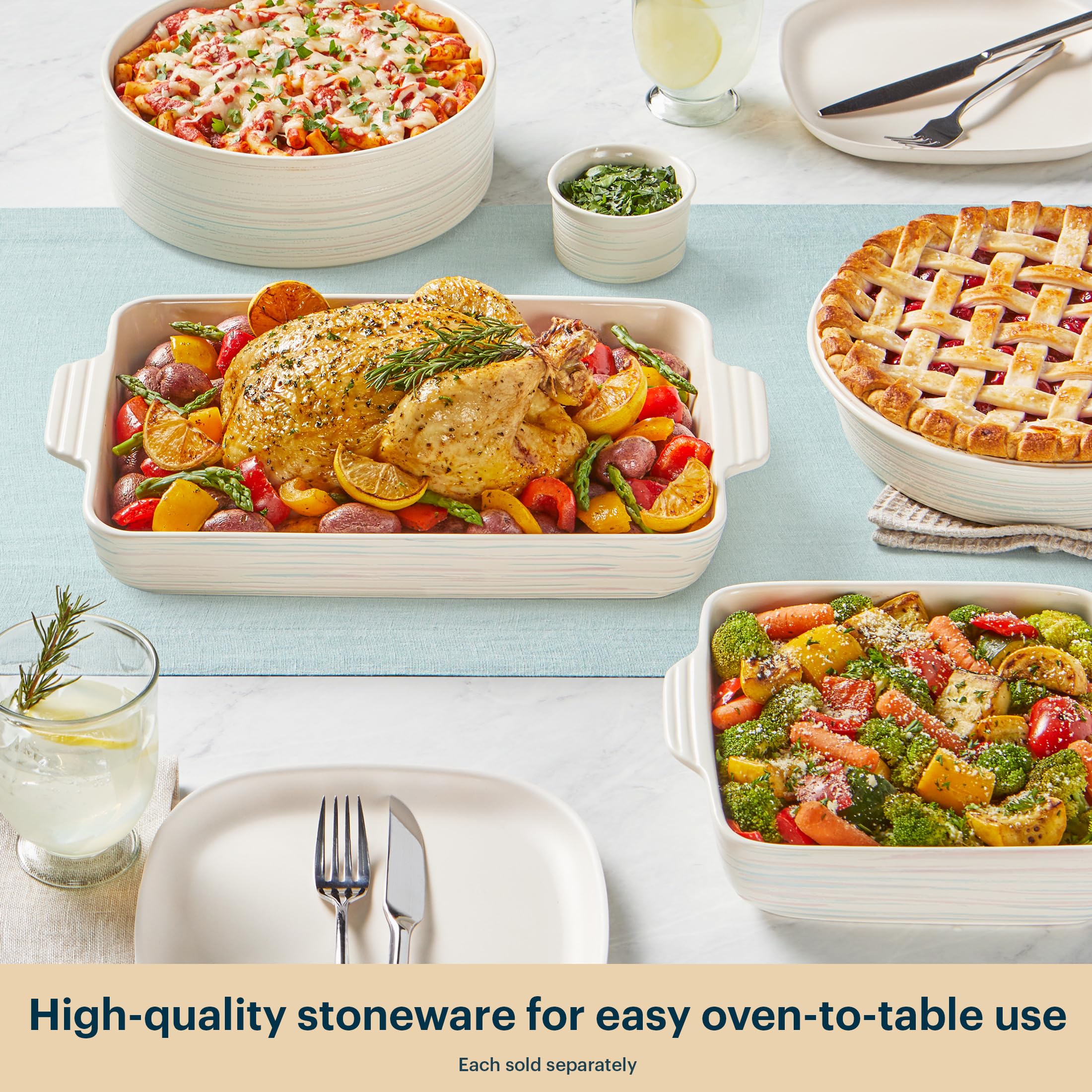 Pyrex nested pieces in cabinet illustrating space-saving storage benefit