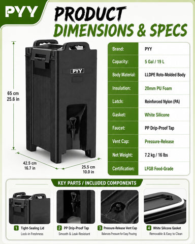 PYY stacked units demonstrating space-saving storage and stable stacking