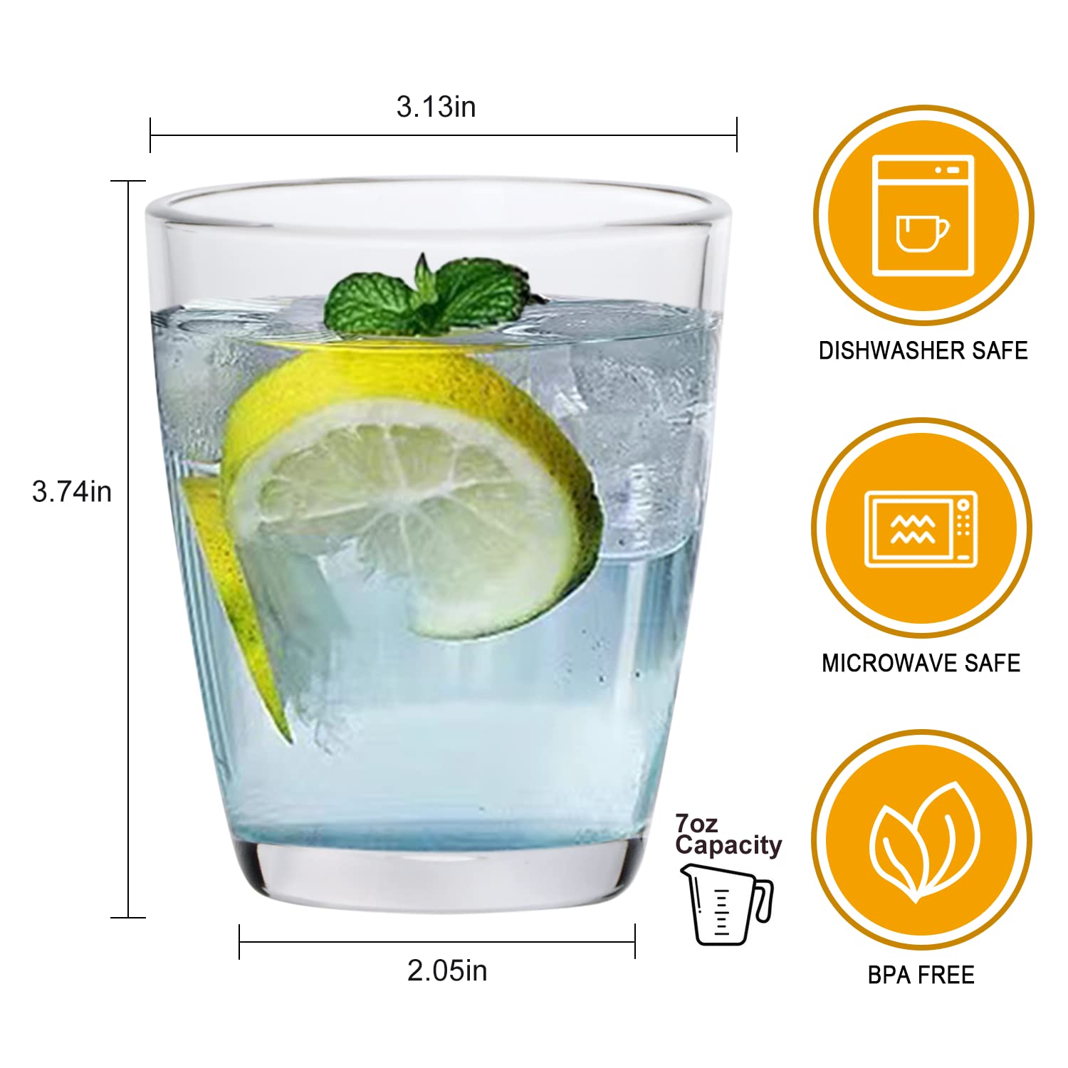 QAPPDA close-up of thick glass rim highlighting durability and chip resistance