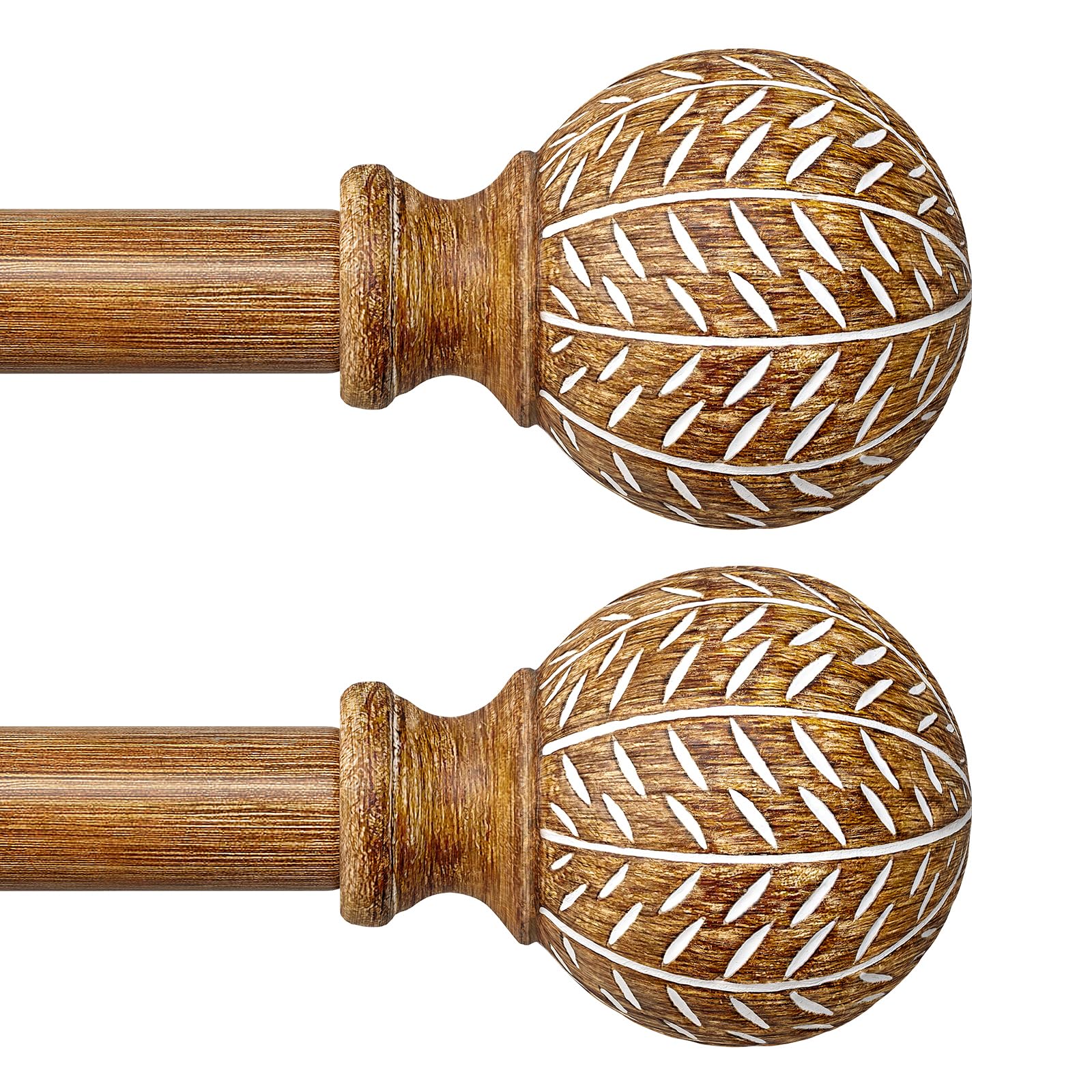 QDWIS front view of two rods showing natural wood look and balanced style