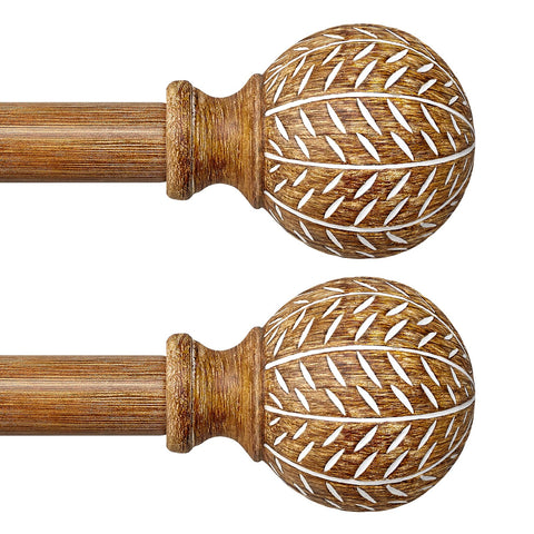 QDWIS front view of two rods showing natural wood look and balanced style