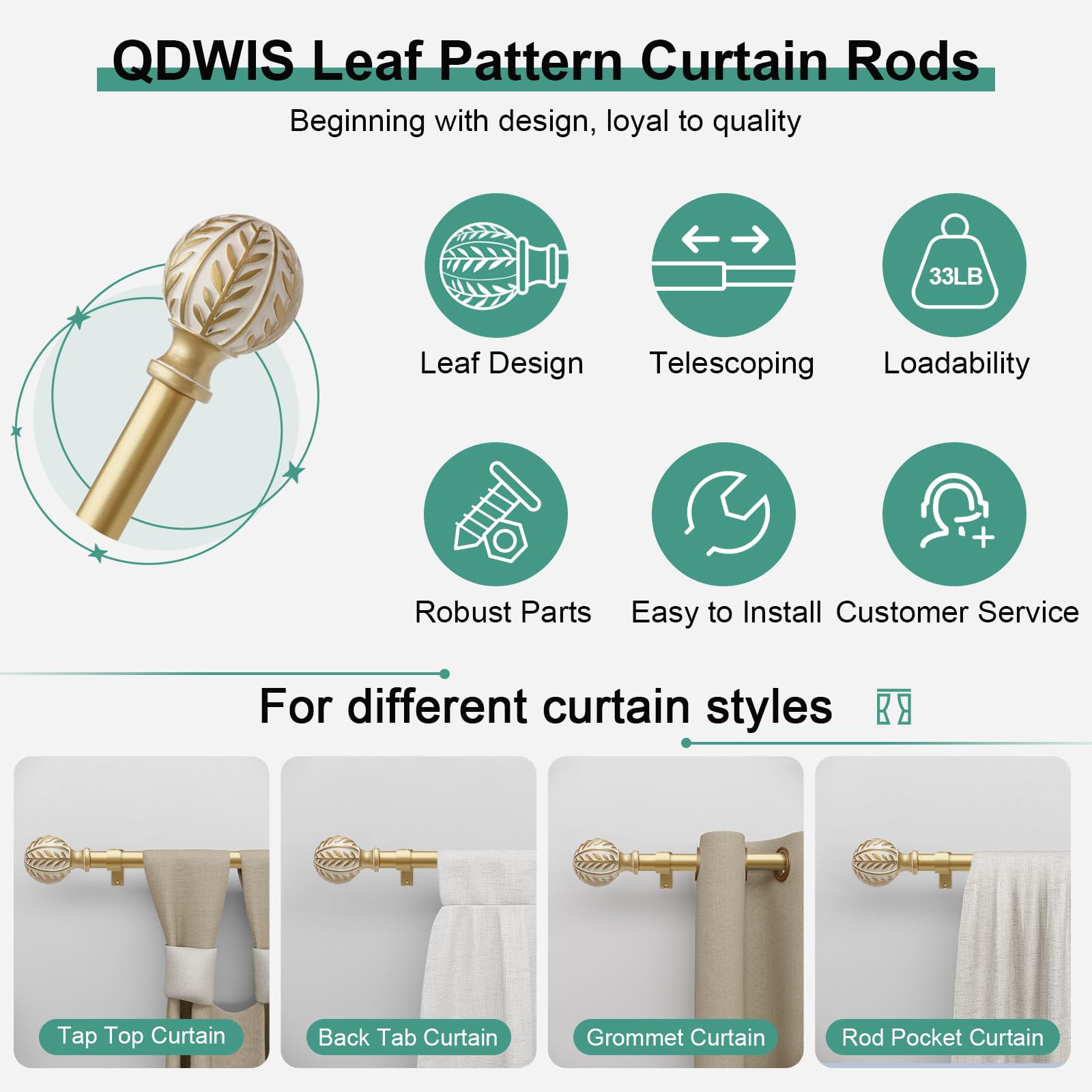 QDWIS rod next to ruler showing adjustable range and sizing benefit