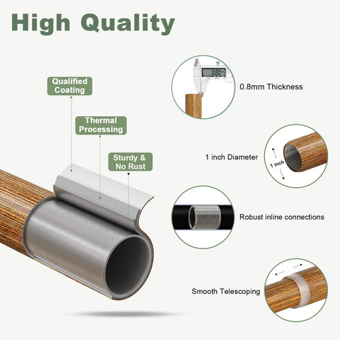 QDWIS curtain rod installed in living room adding warmth and stability