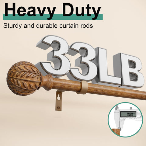 QDWIS rod surface showing imitation wood grain finish for warm decor