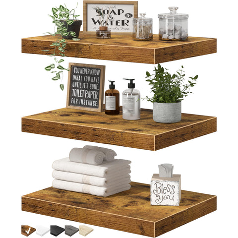 QEEIG three shelves installed on wall showing flexible layout benefit