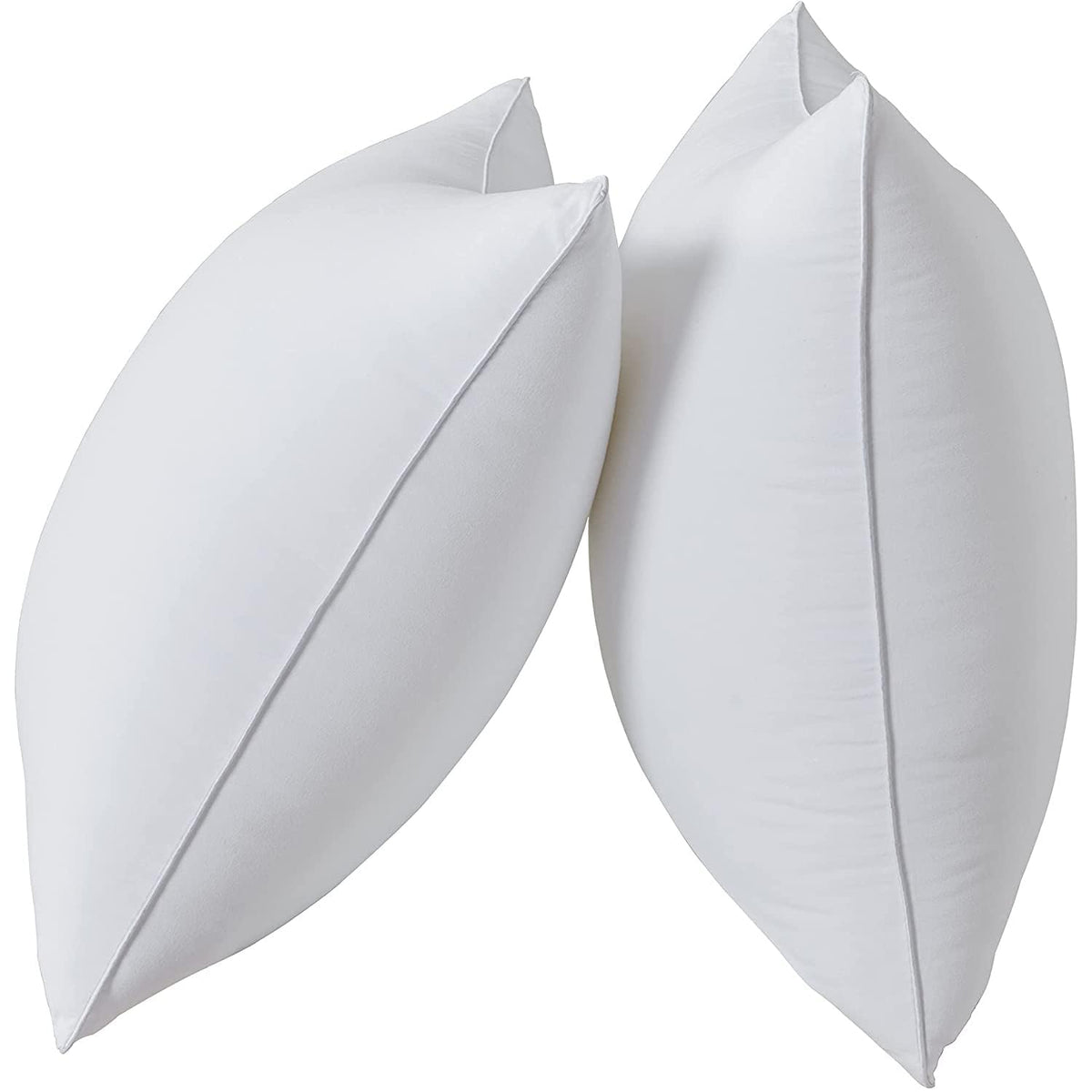 Qeils front view of two white 20x20 inserts showing clean finish and benefit: full look