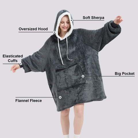 Qeils oversized hood detail shown as neck pillow and extra insulation
