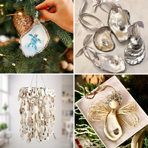 QEQEKAKA shells paired with included jute rope ready for hanging decorations