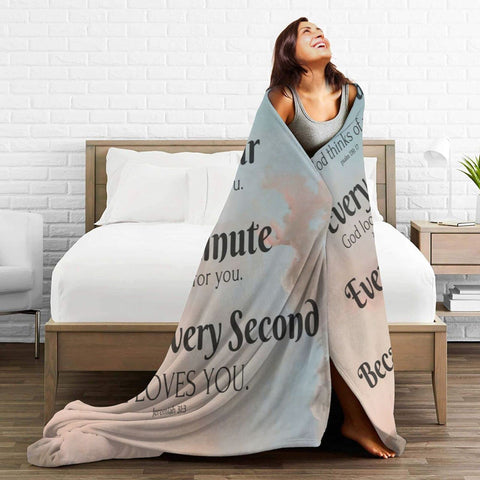 QETXVI blanket beside ruler showing 60x80 size for accurate scale and coverage