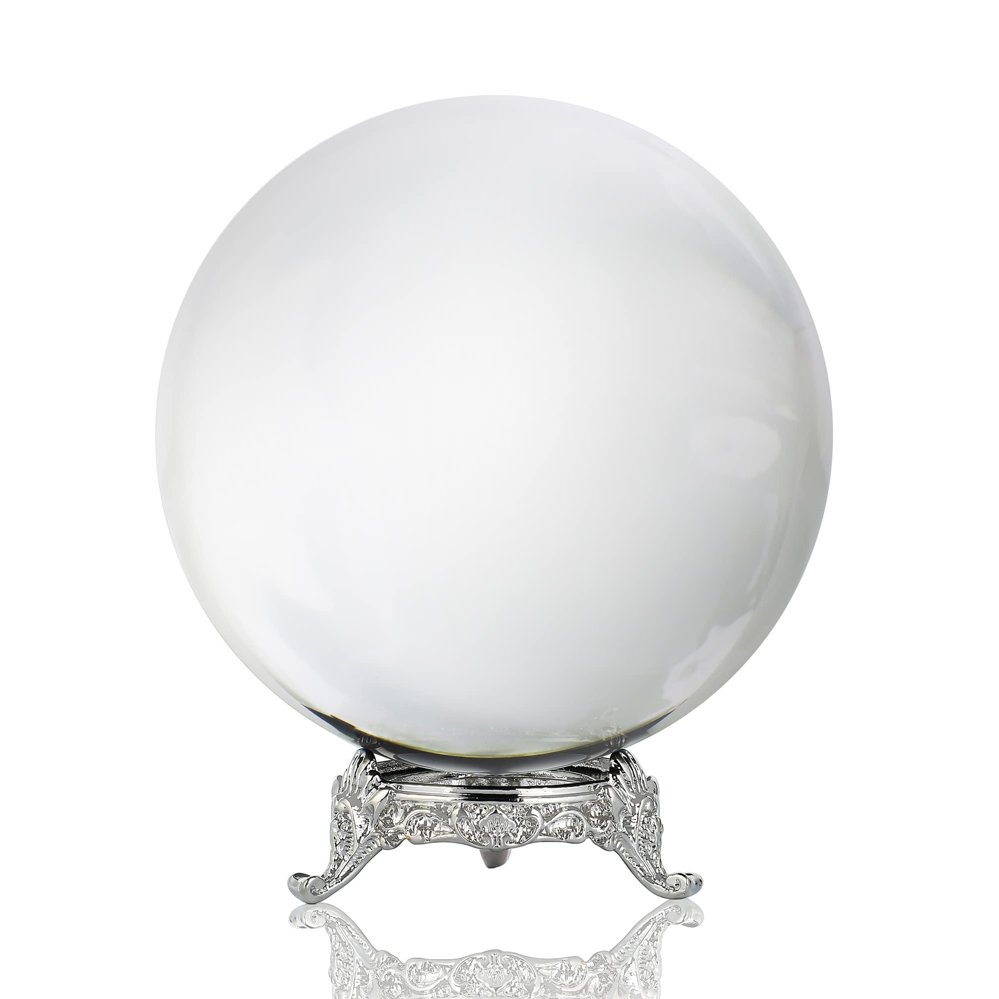 QFkris crystal ball front view showing clear K9 clarity and elegant display