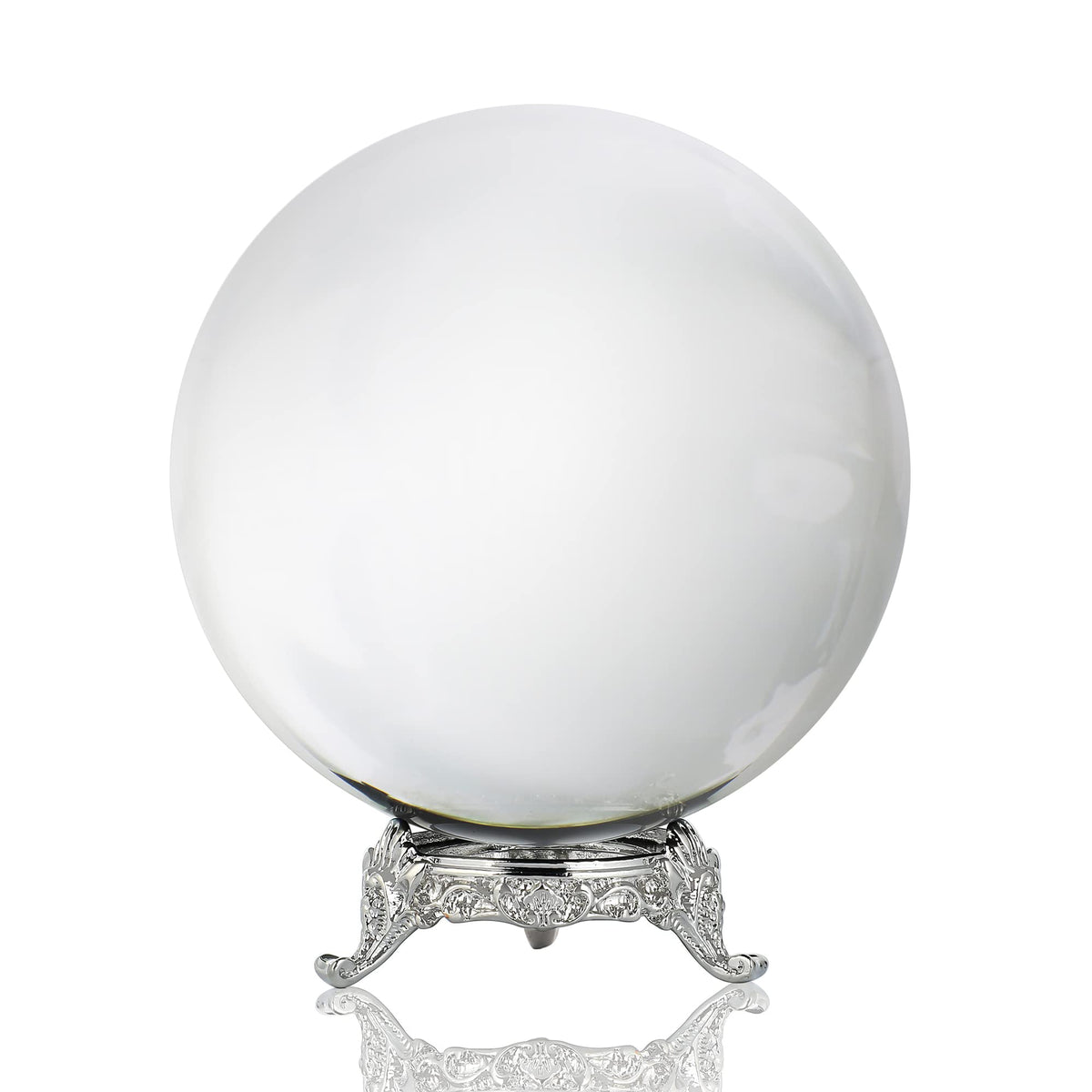 QFkris crystal ball front view showing clear K9 clarity and elegant display