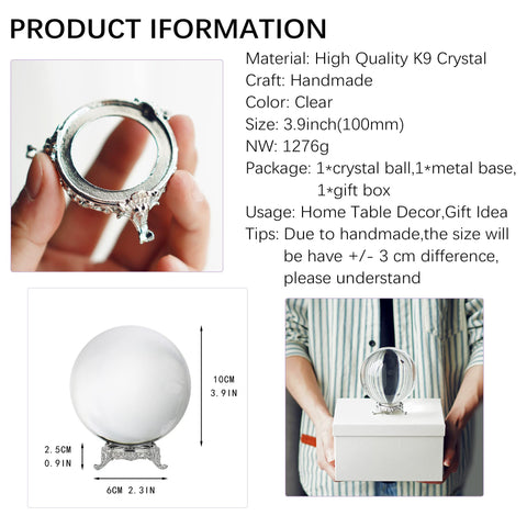 QFkris crystal ball catching light to showcase sparkle and ambience
