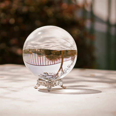 QFkris crystal ball on table styling a room and enhancing decor