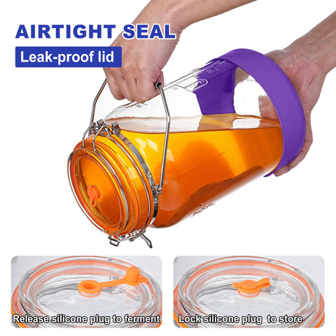 Qianfenie airlock and lid close-up illustrating airtight fermentation control