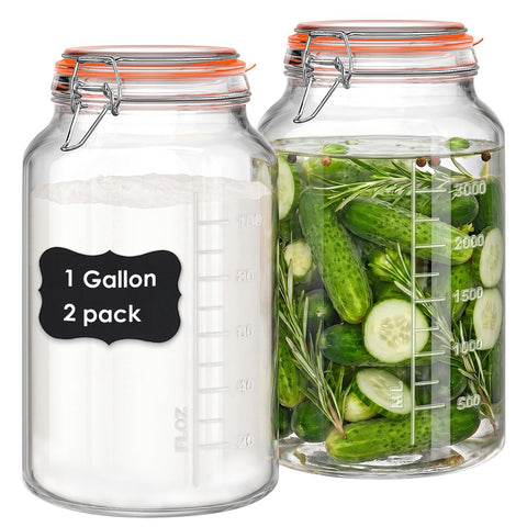 Qianfenie two‑pack front view showing full jars and lids for handy storage