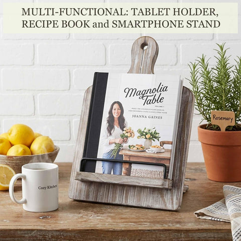 Qiang Ni with tablet in slot demonstrating secure tablet support for video recipes