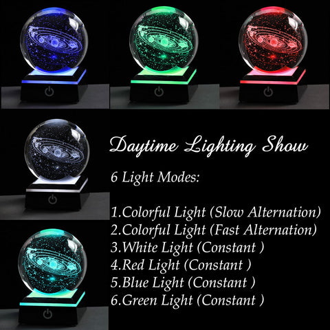 Side profile of Qianwei crystal sphere showing depth and refracted light for visual interest