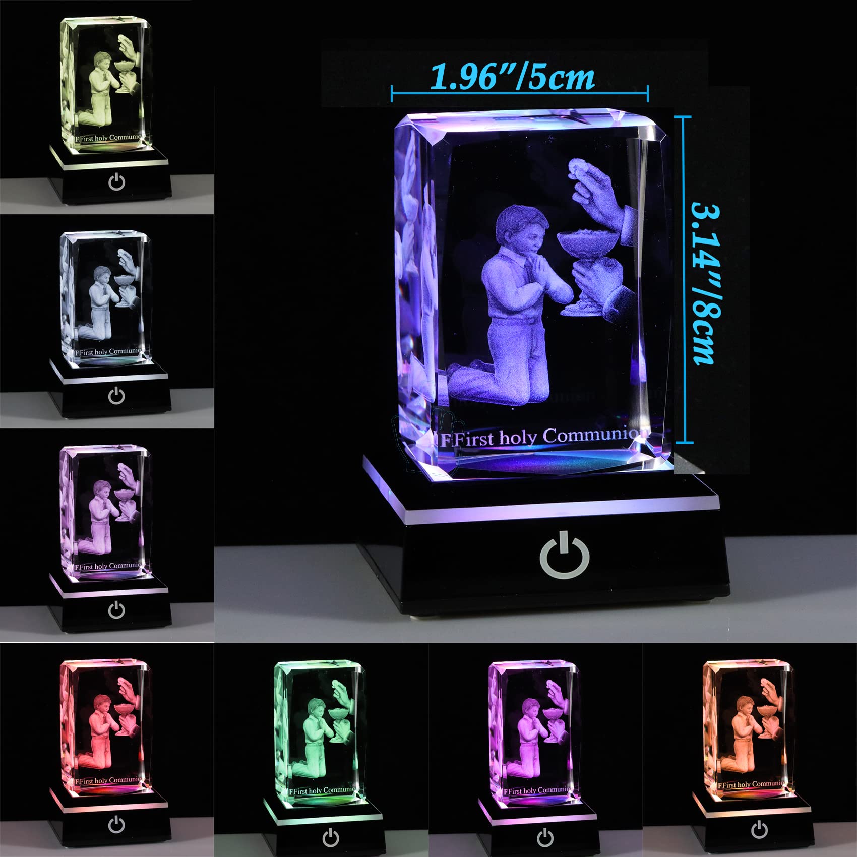 Qianwei LED base with USB cable illustrating colorful lighting options