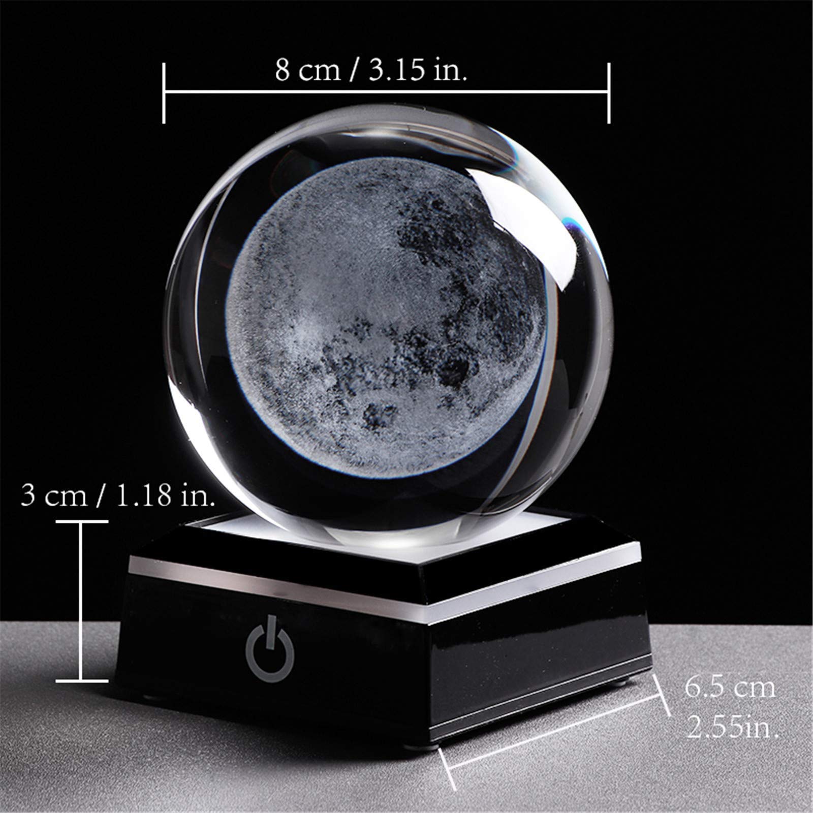 Qianwei crystal ball showing multiple LED colors to set mood