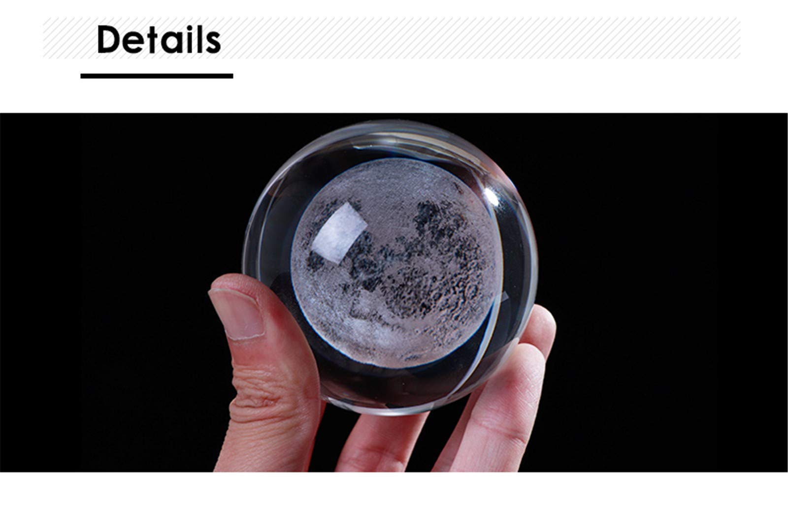 Qianwei polished crystal surface reflecting light for clear display