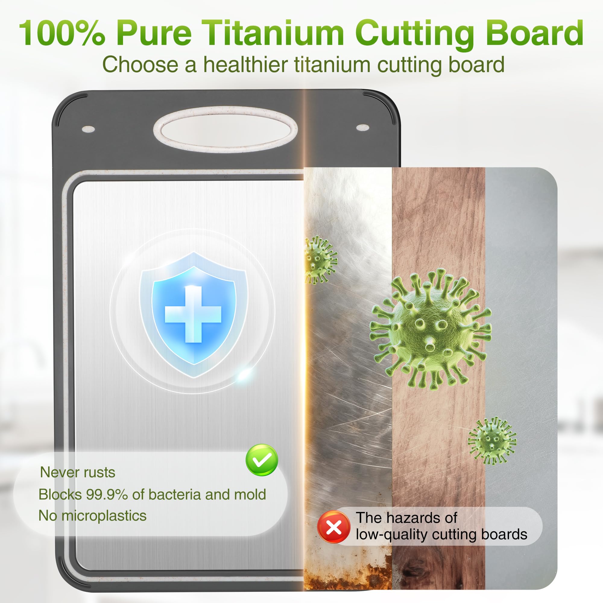 Qianying board used to slice fruit on wheat-straw side for clean ready-to-eat prep
