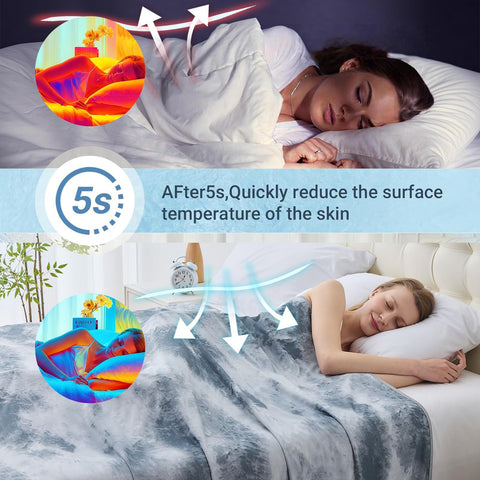 Qieryun close-up of silky cooling fabric texture offering immediate cooling touch