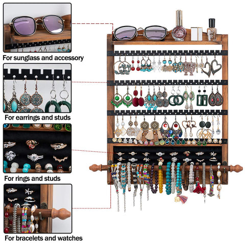 QILICHZ detailed view of mounted hooks and slots for secure storage