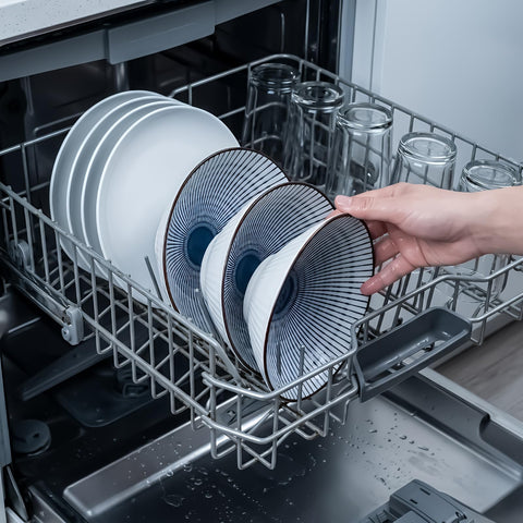 QINLANG bowl on oven tray showing oven-safe versatility