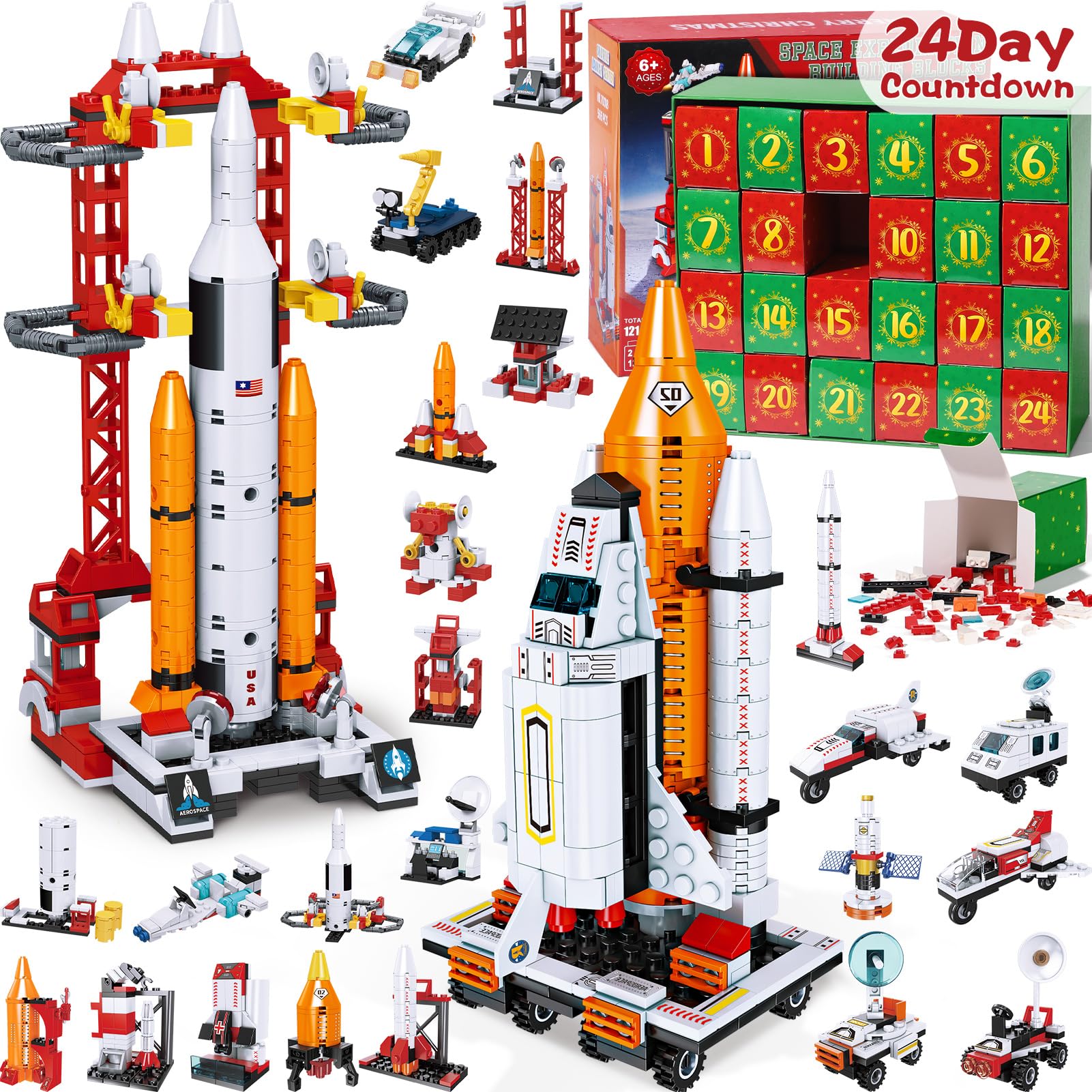 Qinline front packaging showing calendar design and festive rocket theme, encourages excitement
