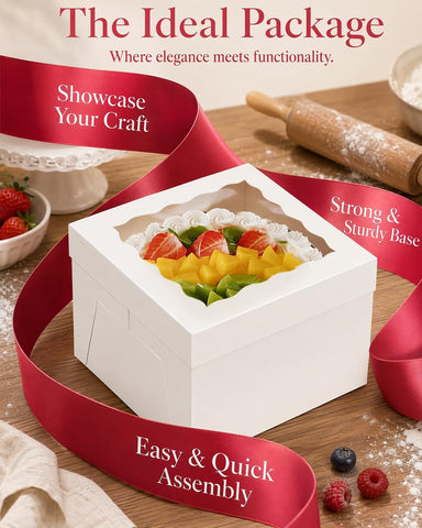 qiqee window display with decorated cake showcasing presentation benefit