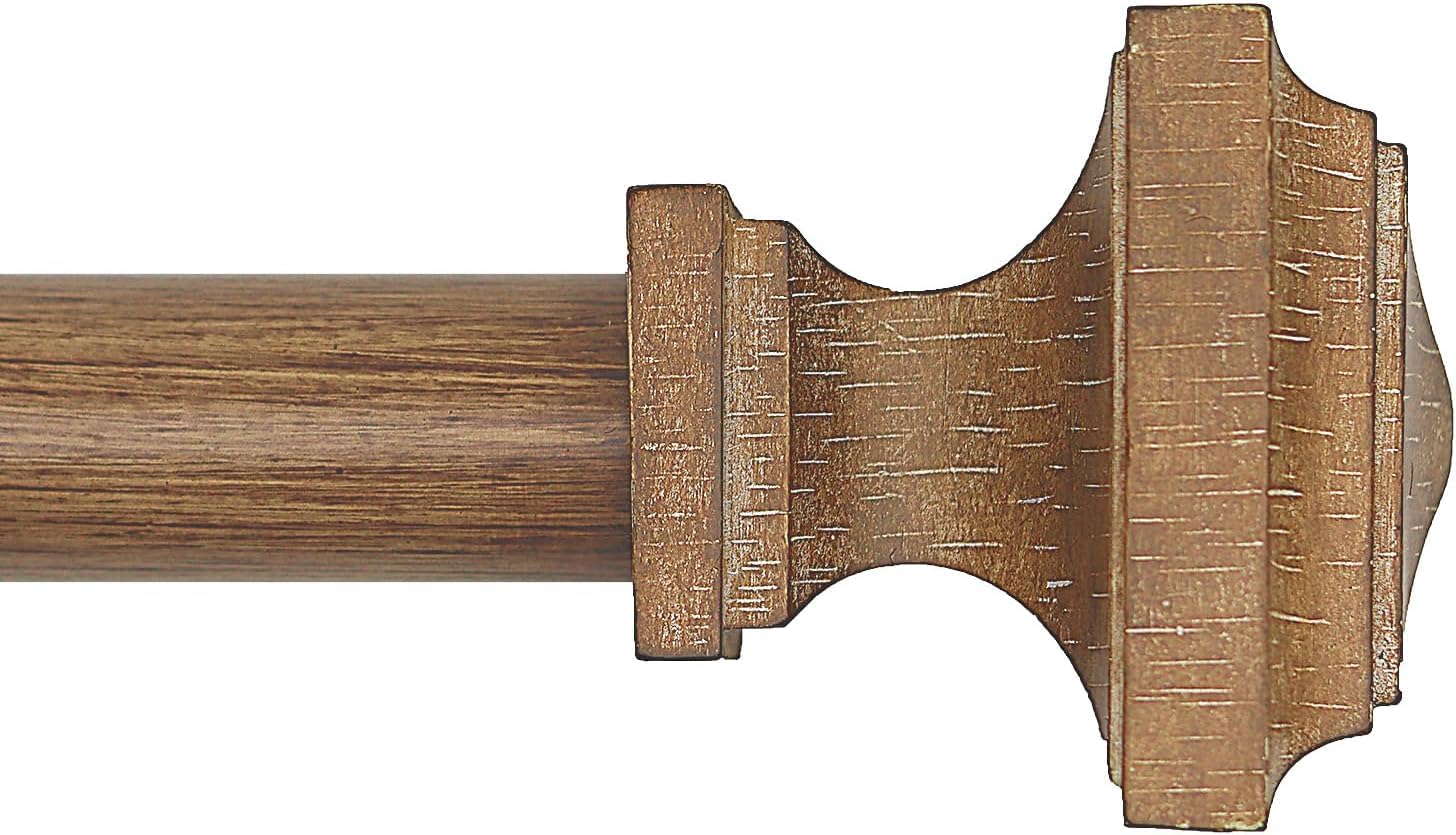 QITERI front view assembled rod showing rustic wood look and sturdy finish