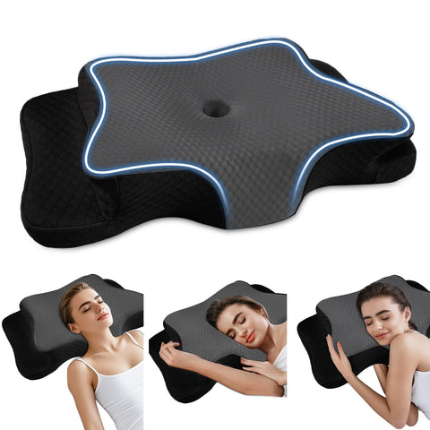 QIUBABYO front view showing ergonomic pillow shape and comfortable support