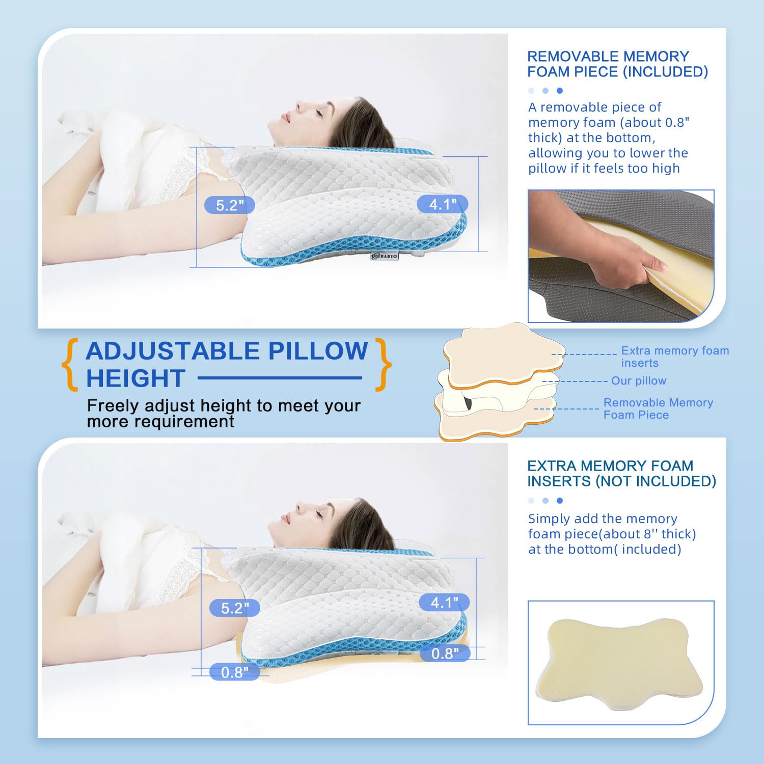 QIUBABYO ice-silk cover displaying cool breathable fabric benefit