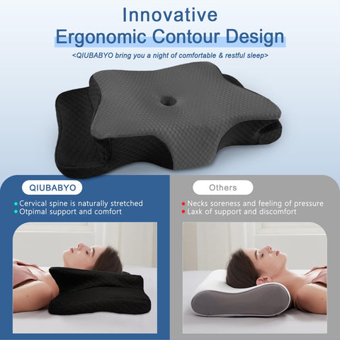 QIUBABYO memory-foam texture detail showing durable slow-rebound benefit