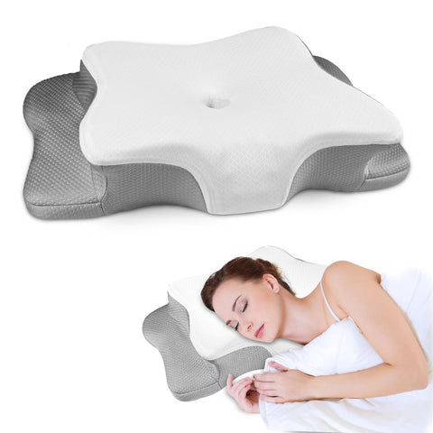 QIUBABYO zippered washable cover open to show easy cleaning benefit