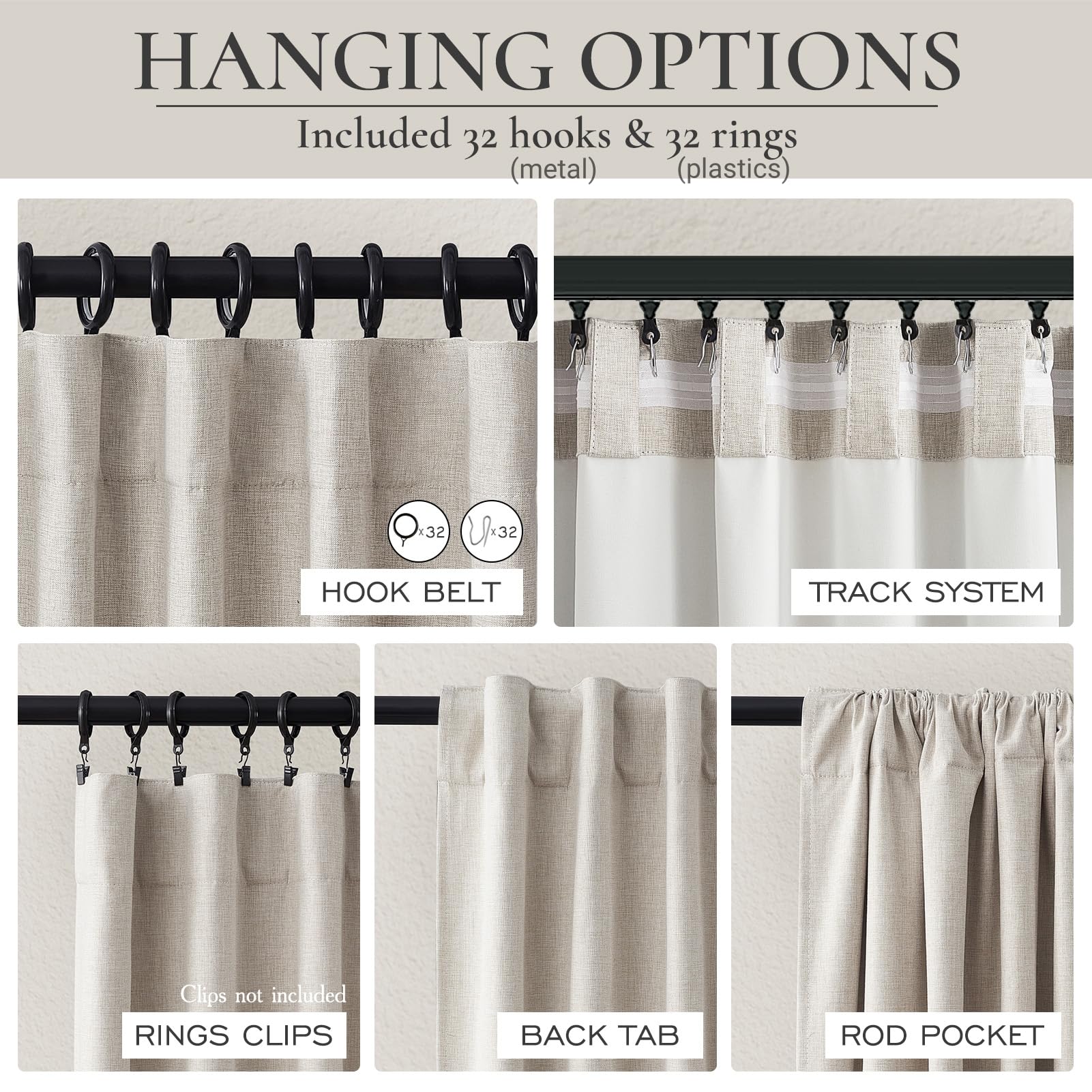 QJmydeco curtains styled in living room showing improved privacy and cozy atmosphere