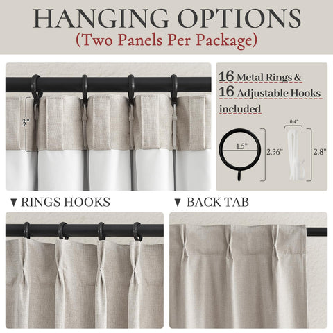QJmydeco pinch pleat detail providing tailored drape benefit