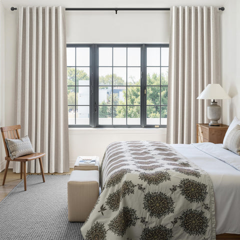 QJmydeco panels on a sliding door showing full 100-inch coverage and scale advantage