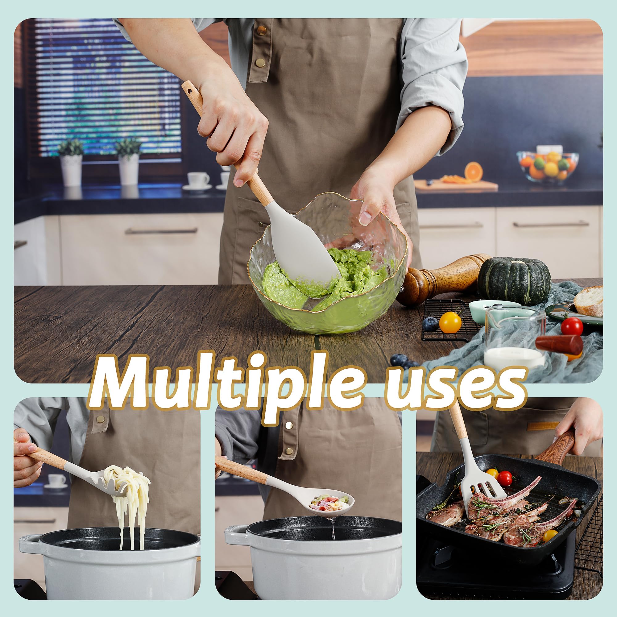 QMVESS measuring cups and spoons demonstrating accurate portioning benefit