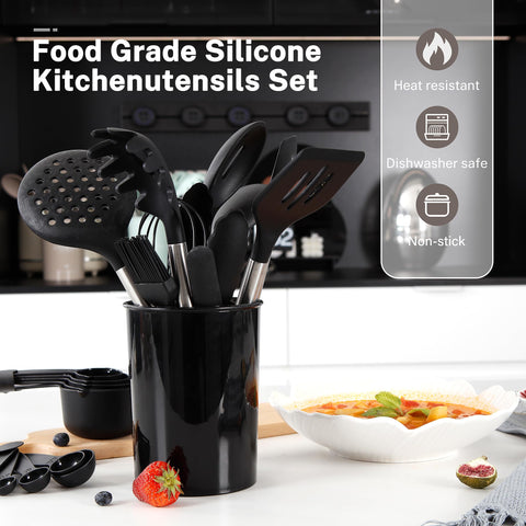 QMVESS countertop holder in kitchen lifestyle showing tidy storage and accessibility