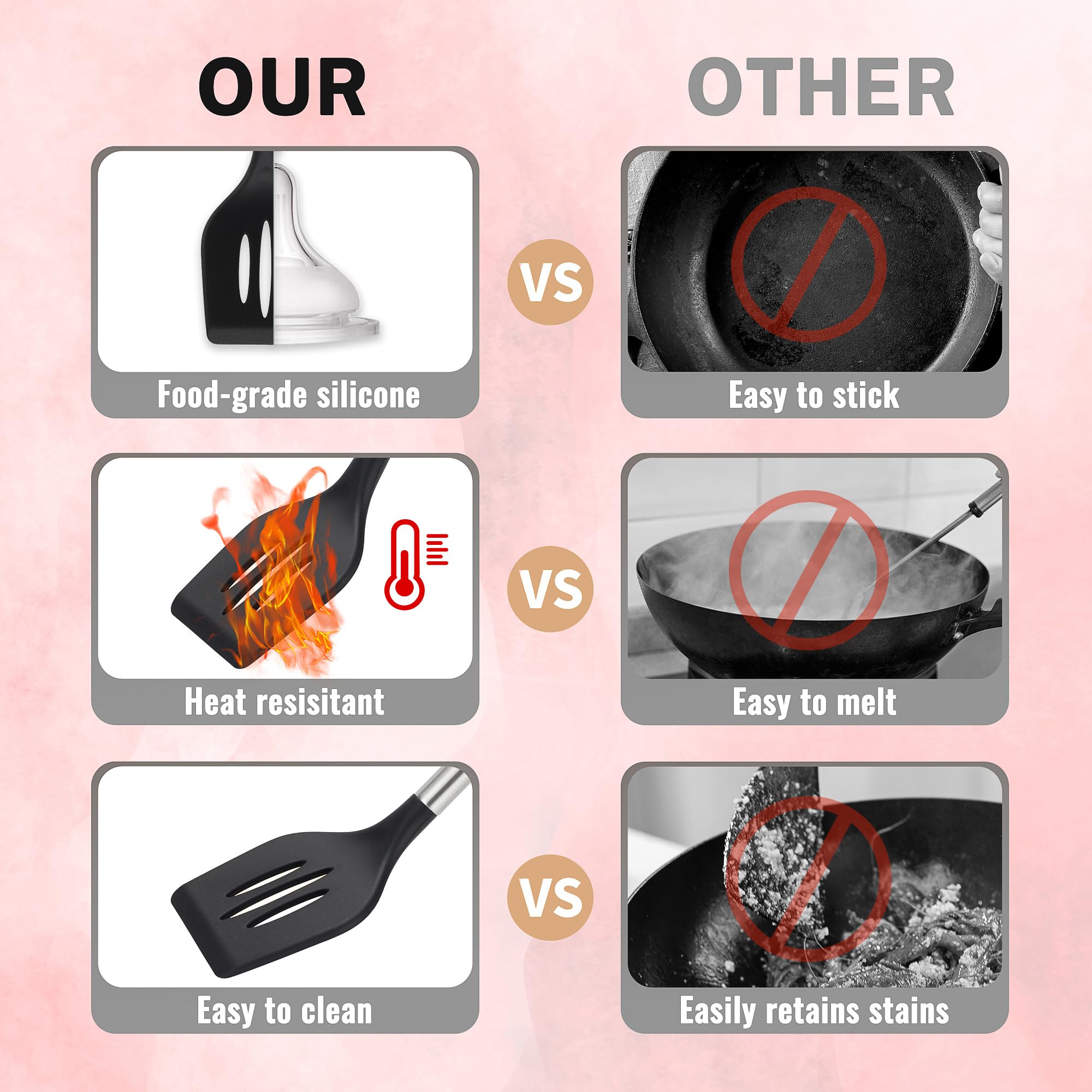 QMVESS utensils held in hand showing scale and comfortable grip benefit