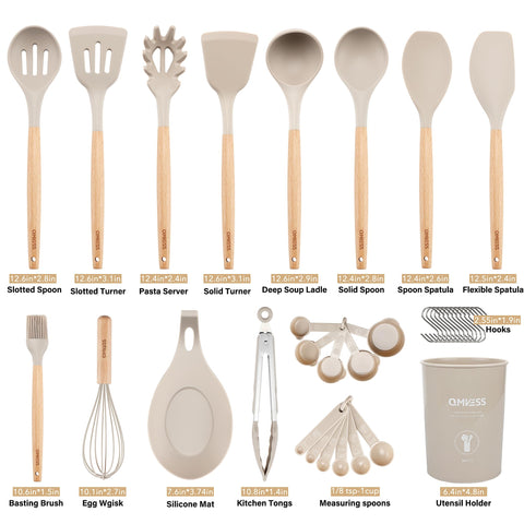 QMVESS utensils beside a ruler showing scale for storage and fit