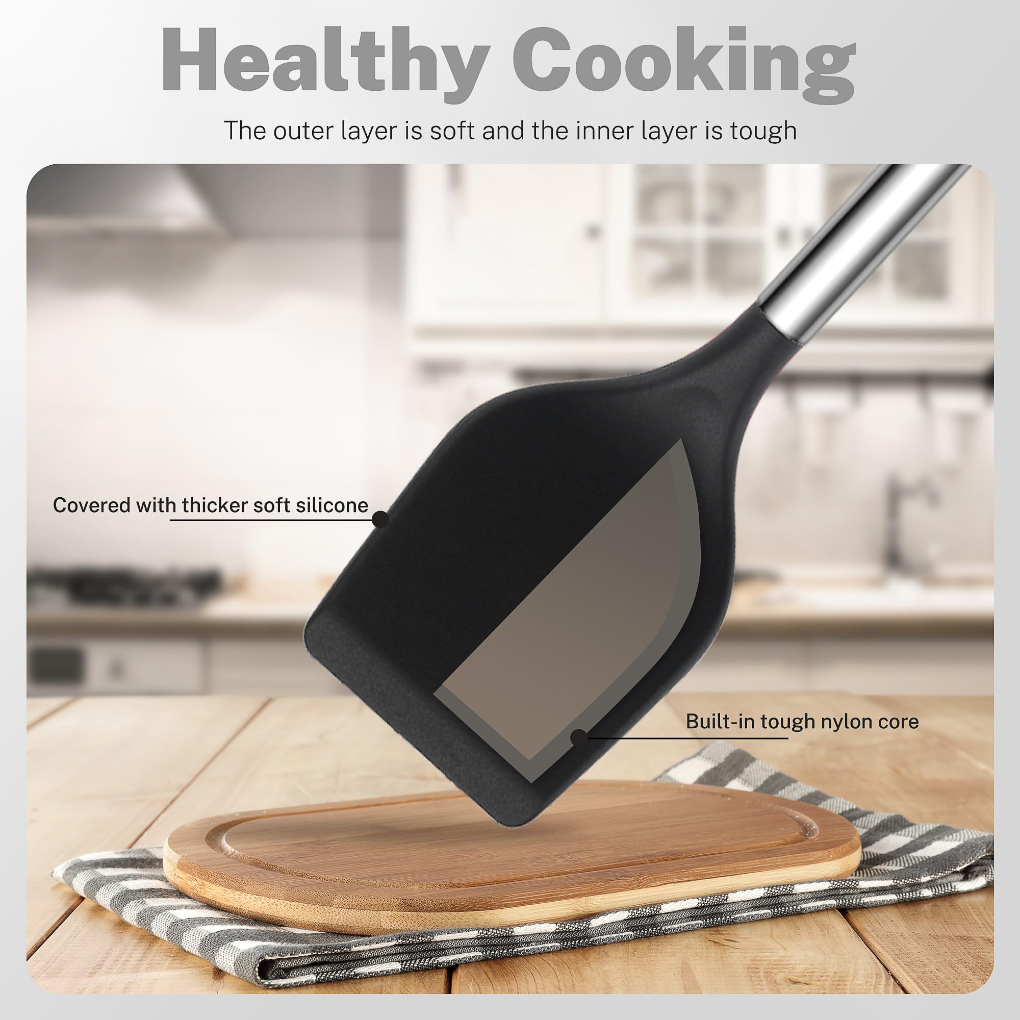QMVESS using tongs and spatula to serve plated food for precise control benefit