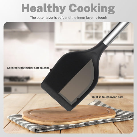 QMVESS using tongs and spatula to serve plated food for precise control benefit