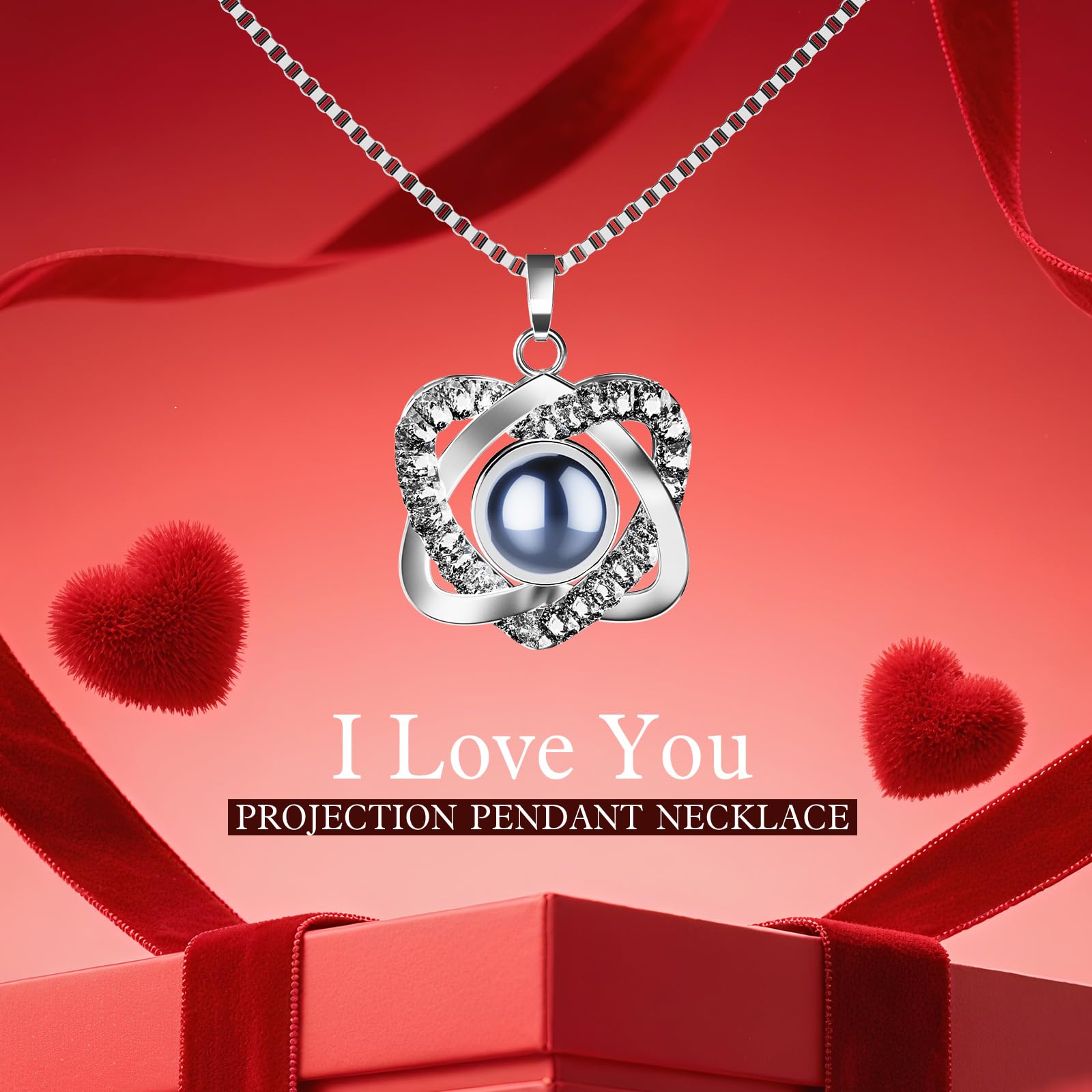 Qnxoat projection light effect displaying "I love you" in multiple languages for surprise gifting