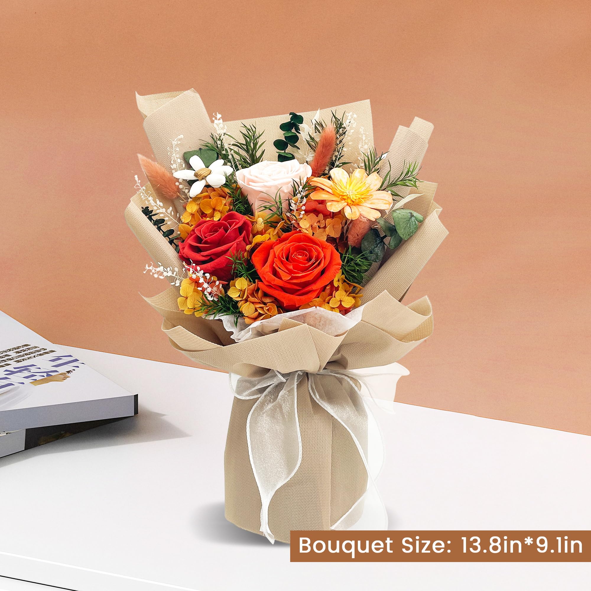QOEAZY bouquet styled on living room table adding lasting décor