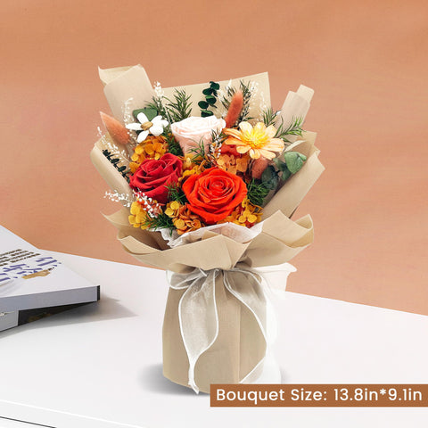 QOEAZY bouquet styled on living room table adding lasting décor