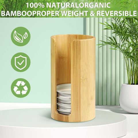 QOOMABA regular-mouth lids inside box for fast access and organized storage