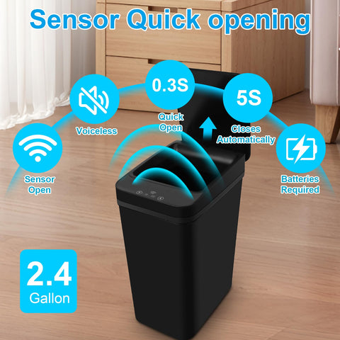 QSFWCSM open on kitchen counter in use, hygienic touchless disposal